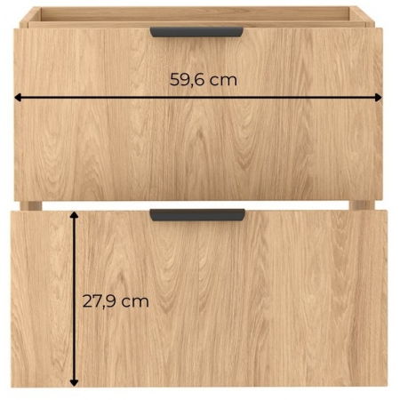 Szafka pod umywalkę 60 cm łazienkowa podwieszana Hikora LANO
